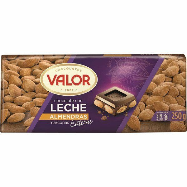 CHOCOLATE VALOR 250 GR. LECHE ALMEN