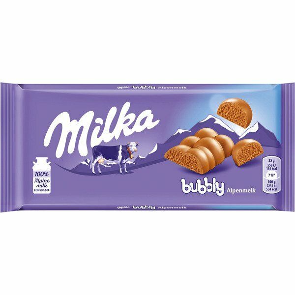 CHTE. MILKA  90 GR. BUBBLY MILK