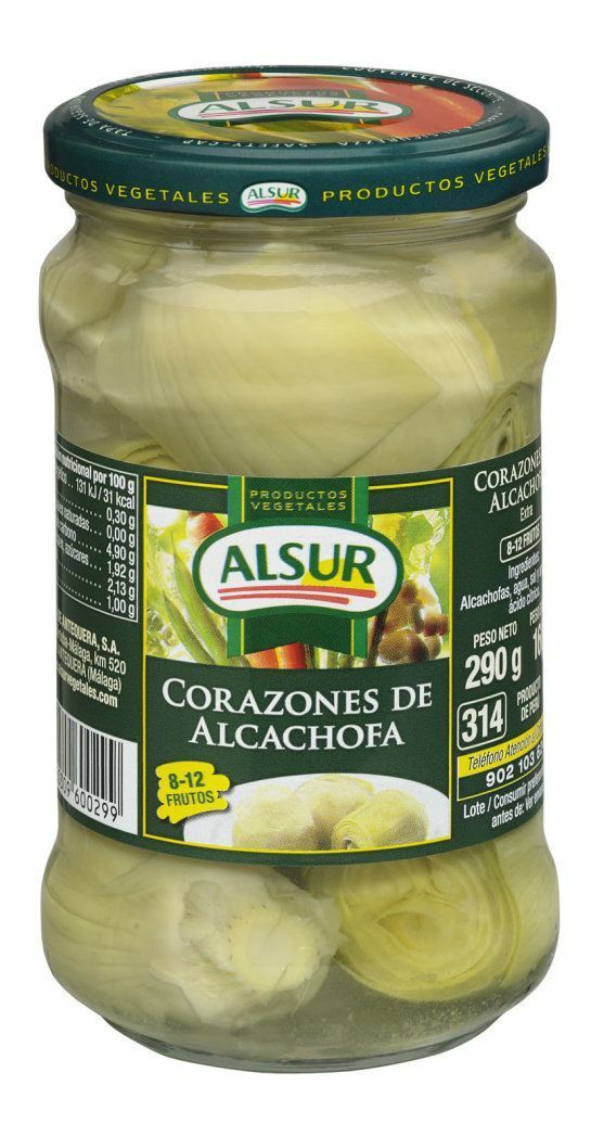 ALCACHOFAS ALSUR T/190 G 8/10 CORAZ