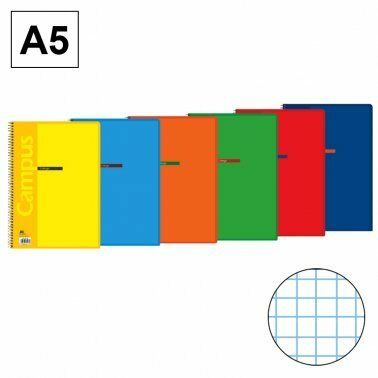 BLOC ESPIRAL TAPA BASICA A5 80 HOJAS 60 GRAMOS CUADRICULA 4MM