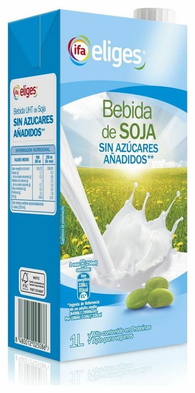 BEBIDA SOJA IFA-ELIGES 1 LT. S/AZUC