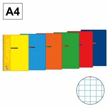 BLOC ESPIRAL TAPA BASICA A4 80 HOJAS 60 GRAMOS CUADRICULA 4MM