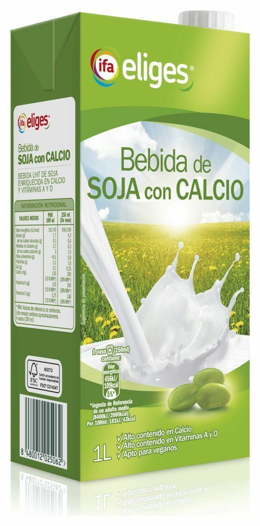 BEBIDA SOJA IFA-ELIGES 1 LT. C/CALC