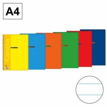 BLOC ESPIRAL TAPA BASICA A4 80 HOJAS 60 GRAMOS RAYADO HORIZONTAL
