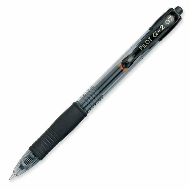 BOLIGRAFO PILOT G-2 NEGRO TINTA GEL -RETRACTIL -SUJECION DE CAUCHO
