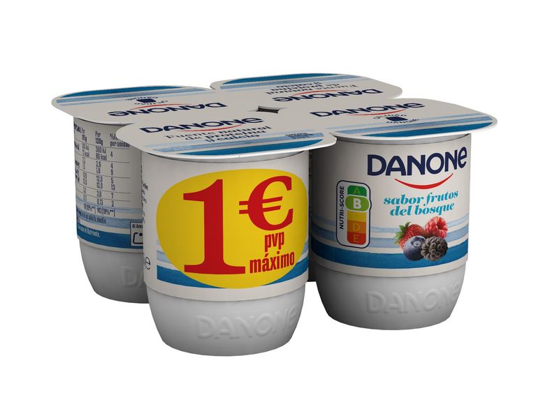 YOGUR DANONE PACK-4 SABOR FR.BOSQUE