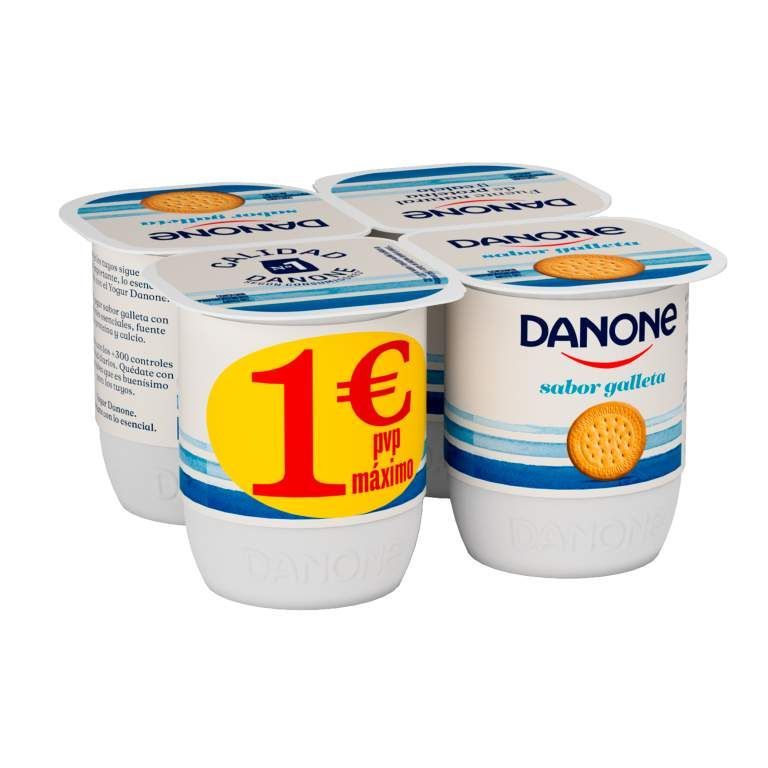 YOGUR DANONE PACK-4 SABOR GALLETA