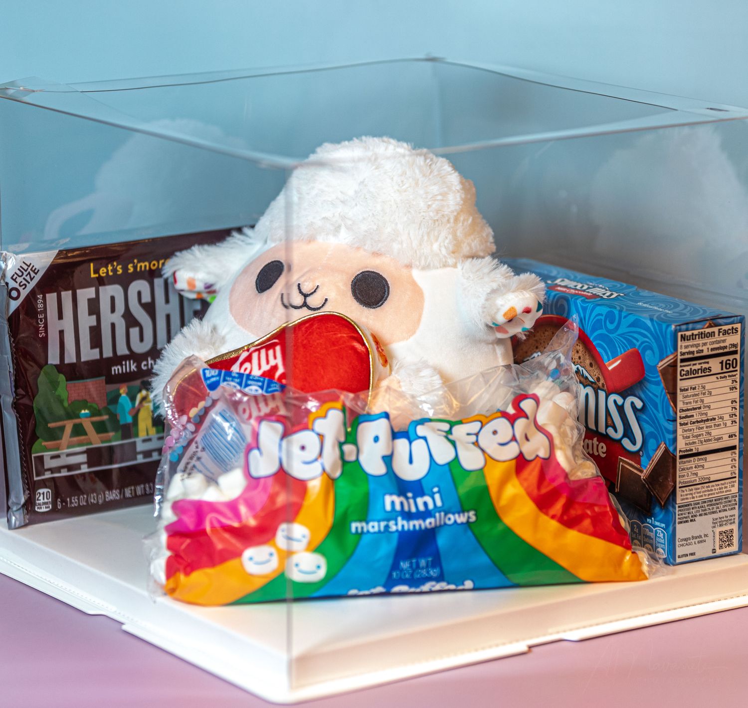 12&quot;x12&quot; Laminate Box, Lamb, Hot Chocolate, Jet Puffed