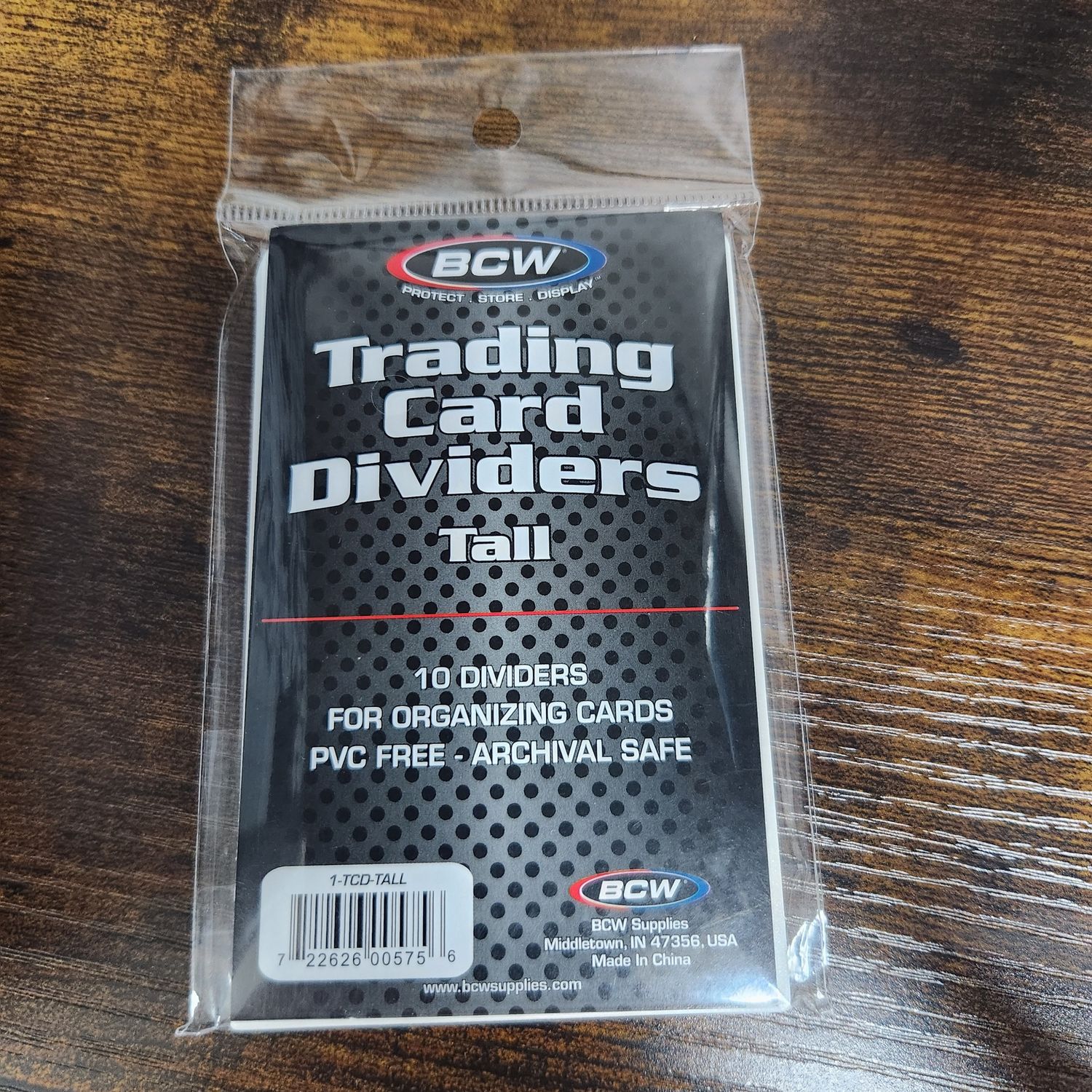 BCW Trading Card Dividers TALL - 10 pack