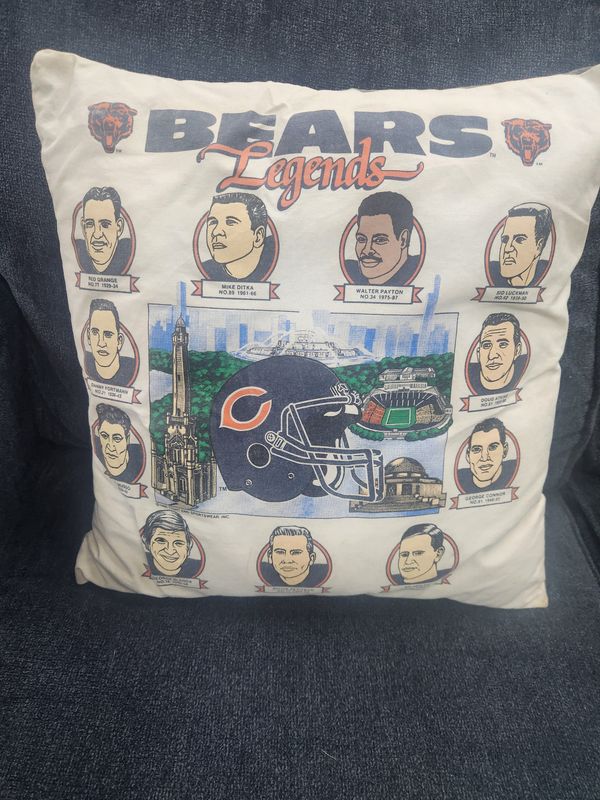 Vintage Chicago Bears Legends Pillow 16" x 16"