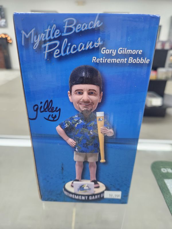 Bobblehead Myrtle Beach Pelicans Gary Gilmore Retirement