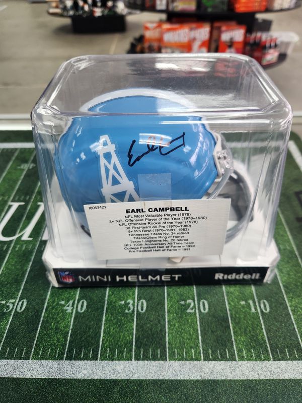 Earl Campbell Oilers Autographed Mini Helmet