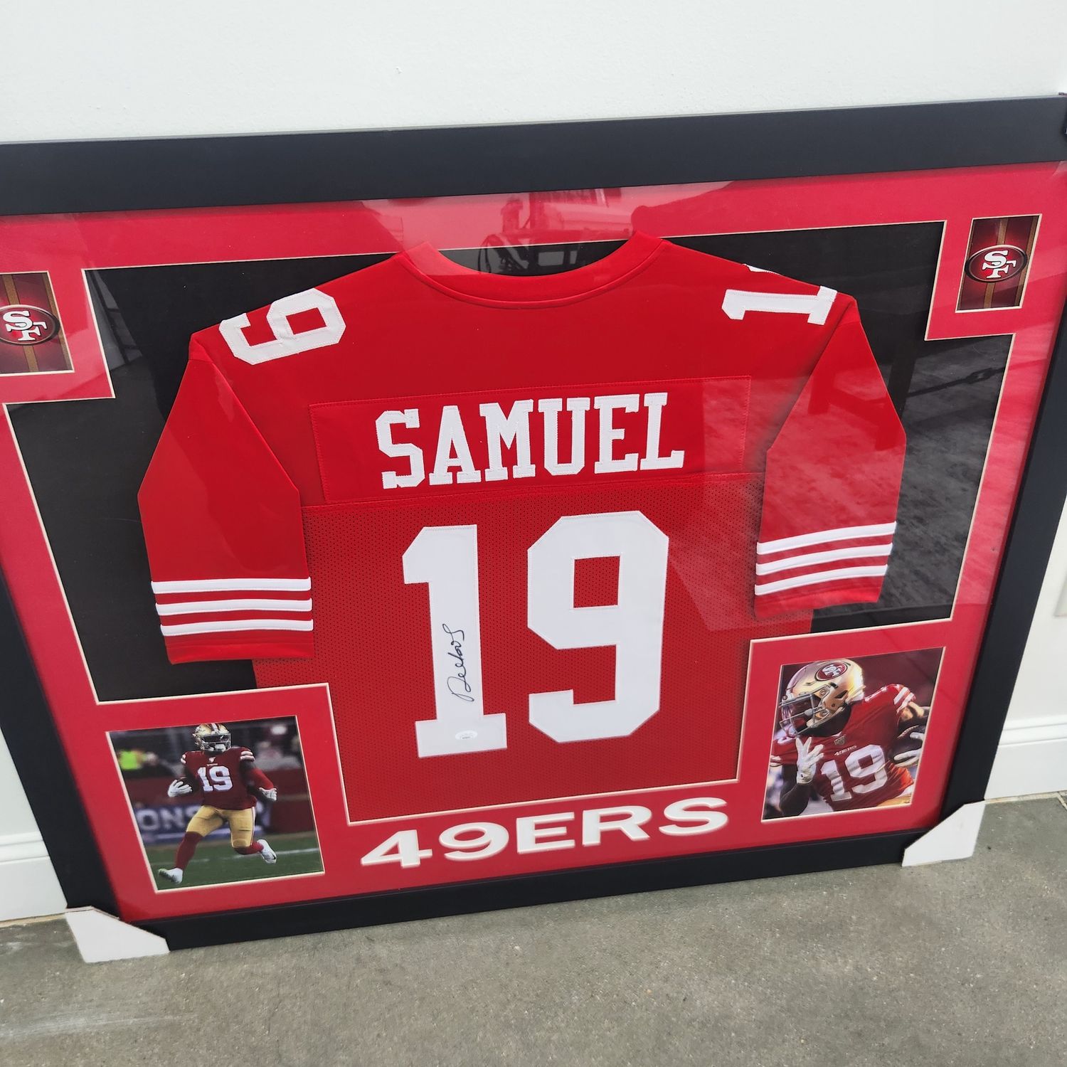 Deebo Samuel Custom Framed Signed Jersey w/COA