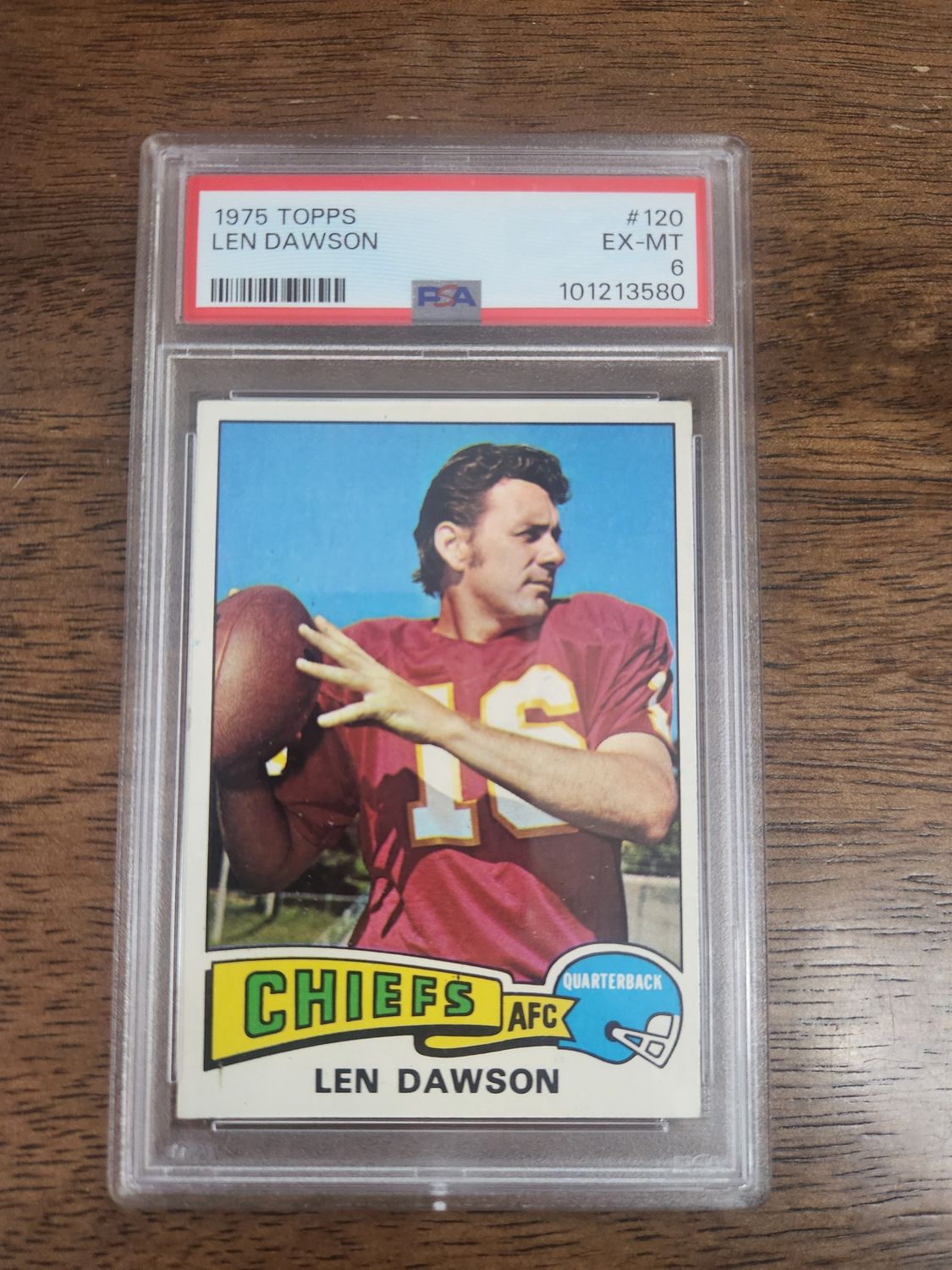 1975 Topps Len Dawson Chiefs QB PSA 6