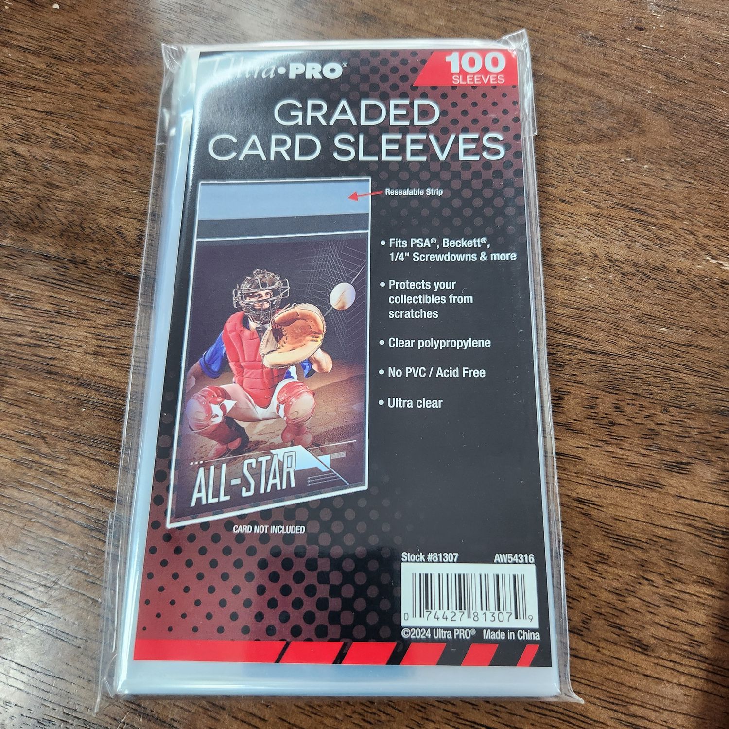 Larger Graded Card Sleeves 100 ct Pack Ultra Pro