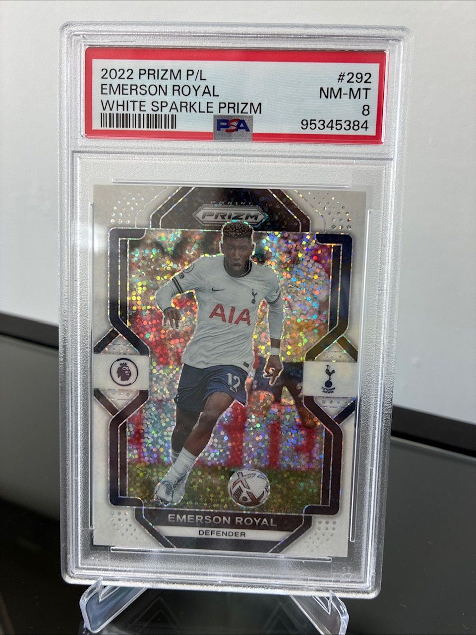 2022 Prizm P/L Emerson Royal White Sparkle Prizm PSA 8