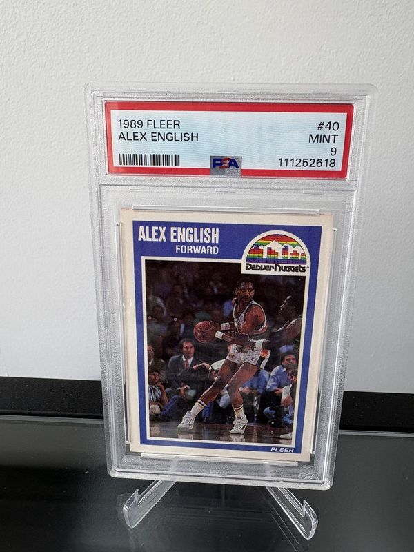 1989 Fleer Alex English #40 PSA 9