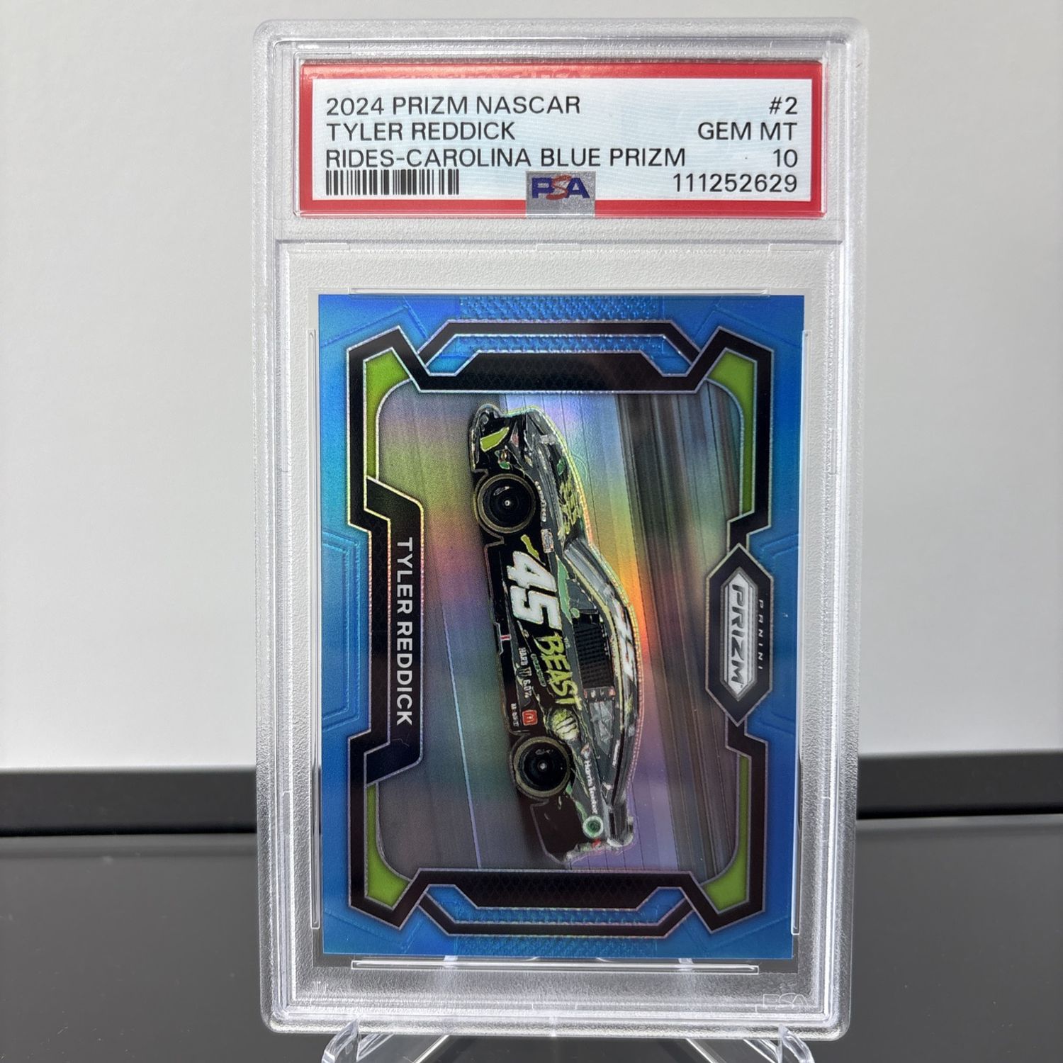 2024 Prizm Tyler Reddick Blue #2 #d /49 PSA 10