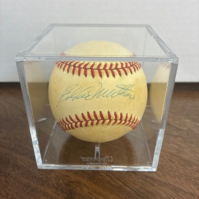 Eddie Mathews Autographed Baseball