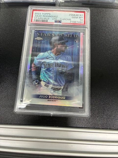 2022 Topps Julio Rodriguez Stars of MLB CHROME #SMLBC87  PSA 10 GEM MT