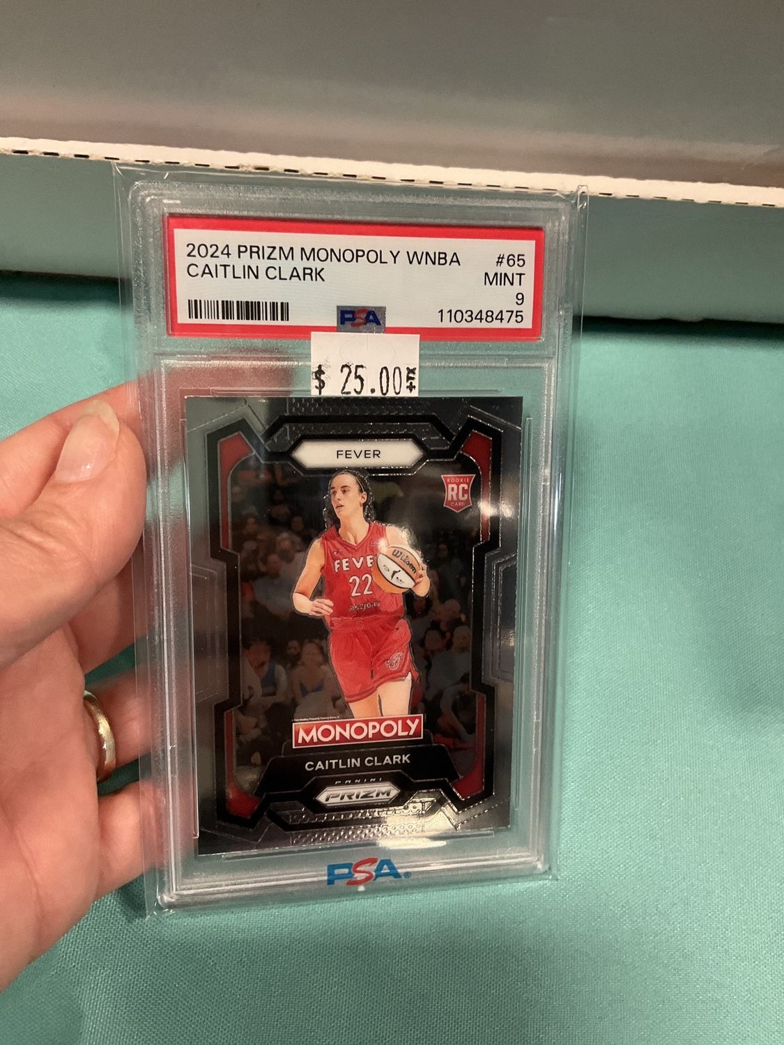 2024 Prizm monopoly Caitlyn Clark psa 9