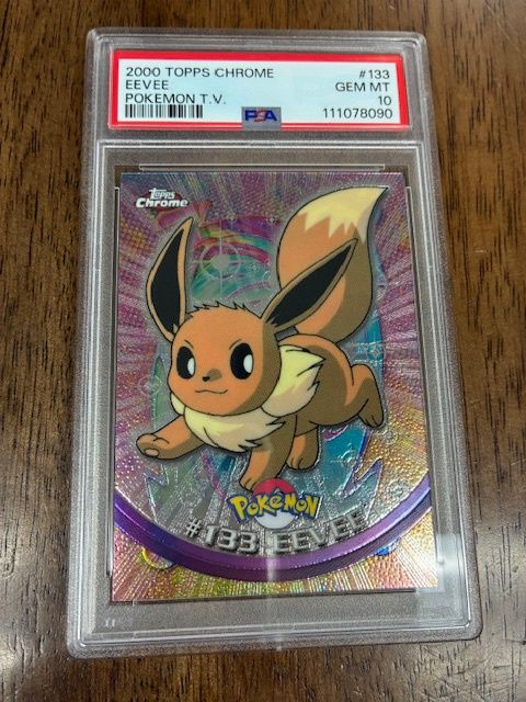 2000 Topps Chrome Eevee Pokemon TV PSA 10