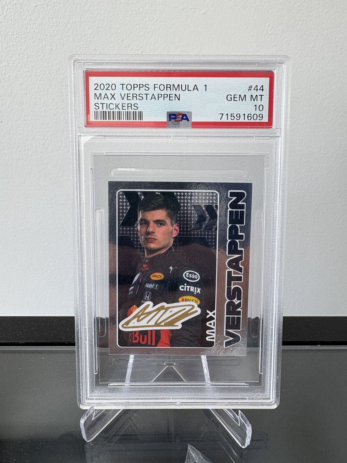2020 Topps Formula 1 Max Verstappen Stickers PSA 10