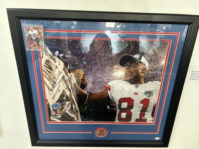 Amani Toomer NY Giants Autographed 2007 Superbowl Print
