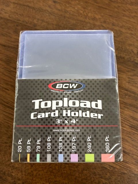 BCW Topload Card Holders Standard 3" x 4" 25 ct