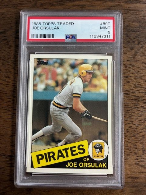 1985 Topps Traded Joe Orsulak PSA 9