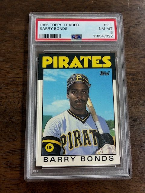 1986 Topps Traded Barry Bonds PSA 8