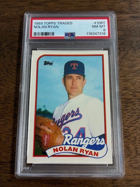 1989 Topps Traded Nolan Ryan PSA 8