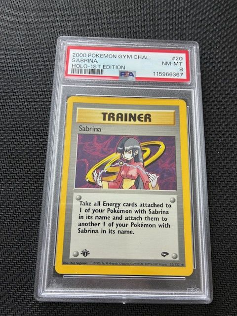 2000 Pokemon Gym Challenge Sabrina Holo - 1st edition PSA 8