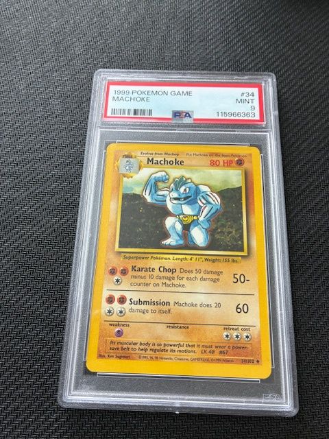 1999 Pokemon Game Machoke PSA 9