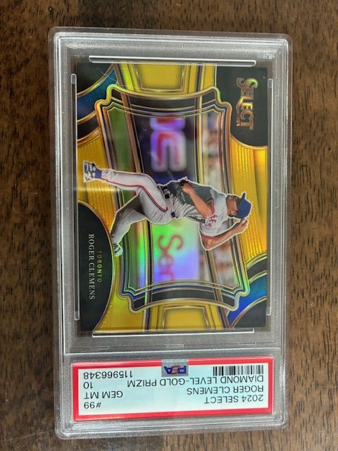 2024 Select Roger Clemens Diamond Level - Gold Prizm PSA 10