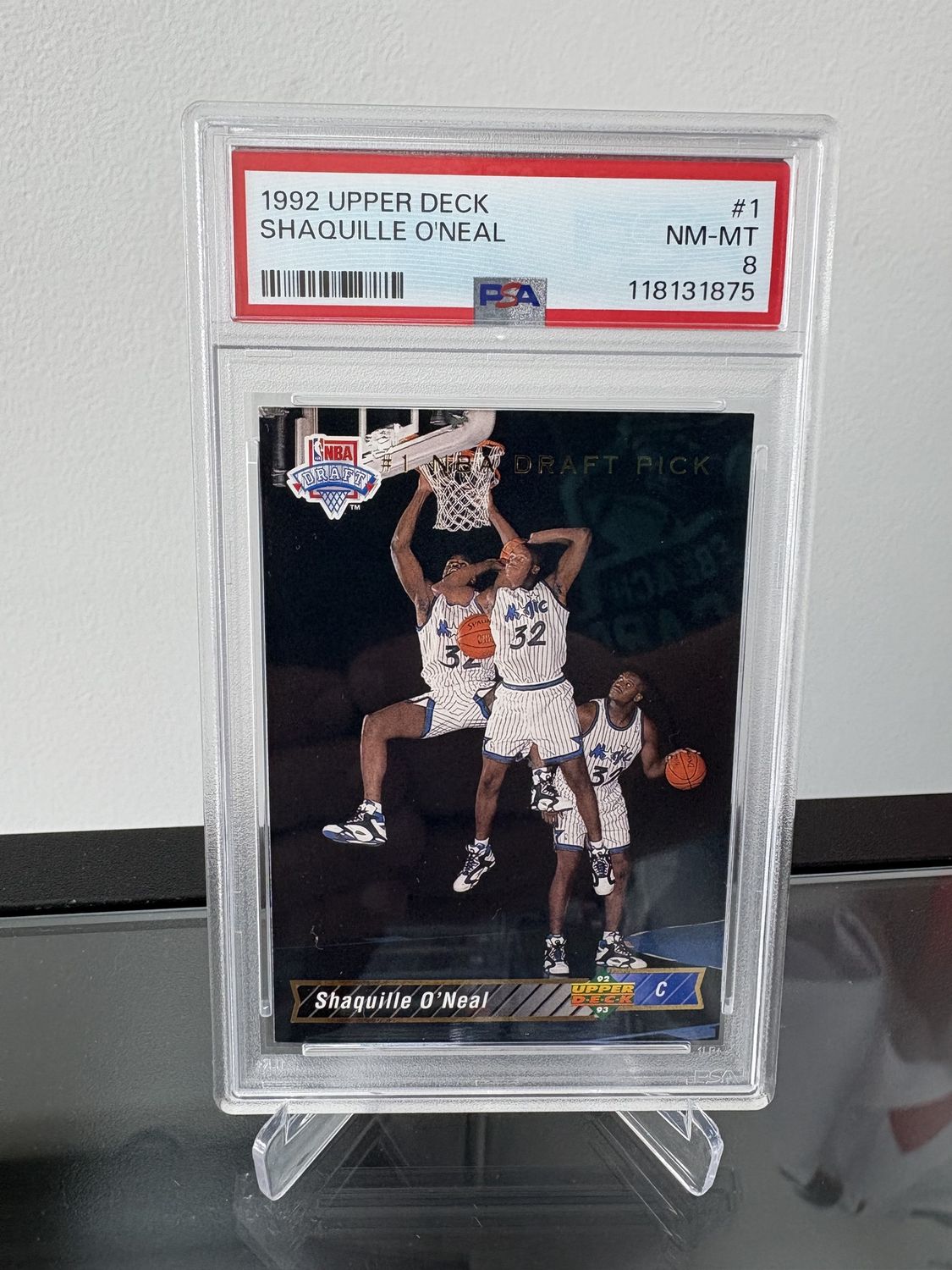 1992 Upper Deck Shaquille O'Neal Draft pick PSA 8