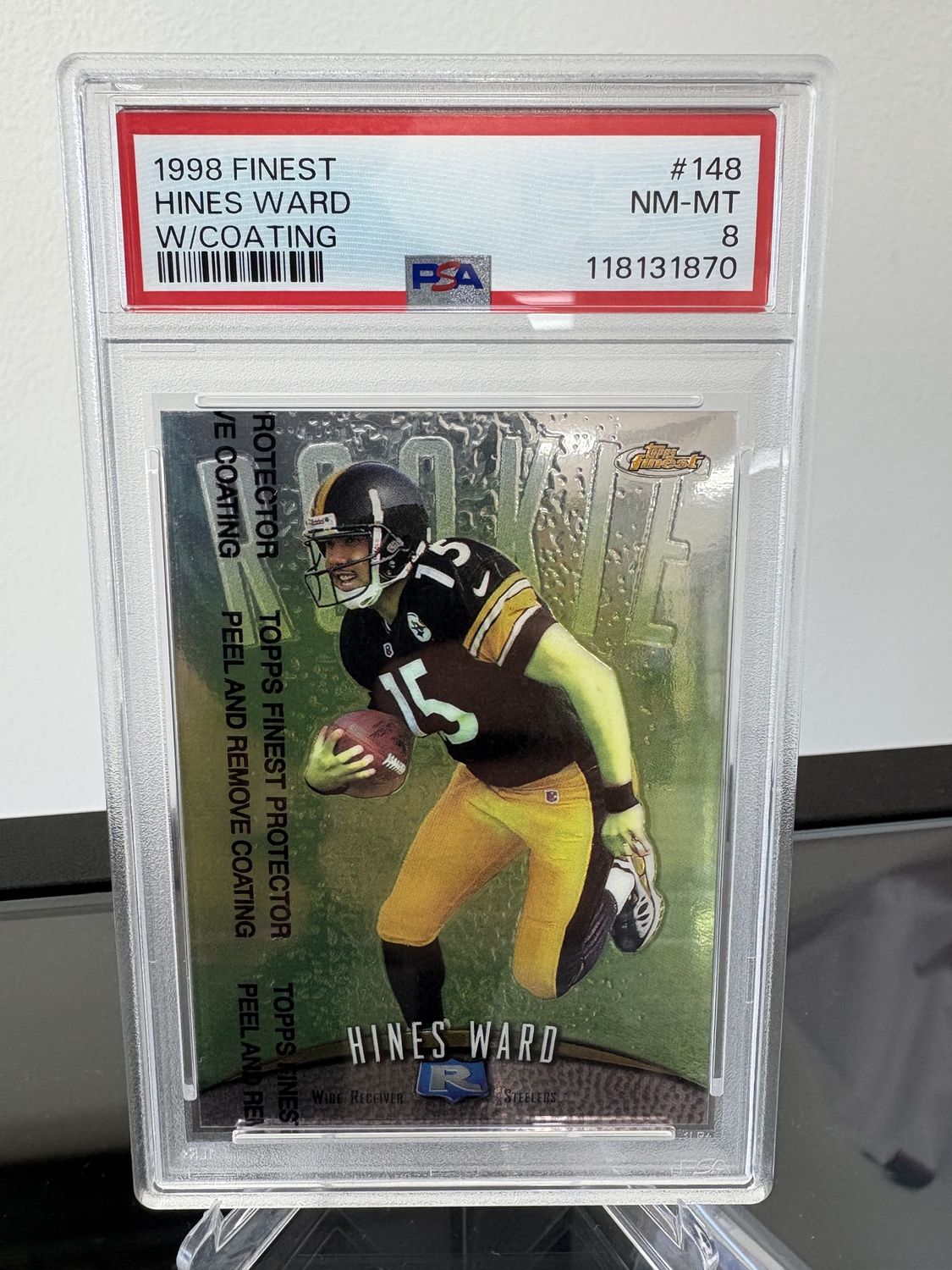 1998 Finest Hines Ward w/Coating #148 PSA 8 RC