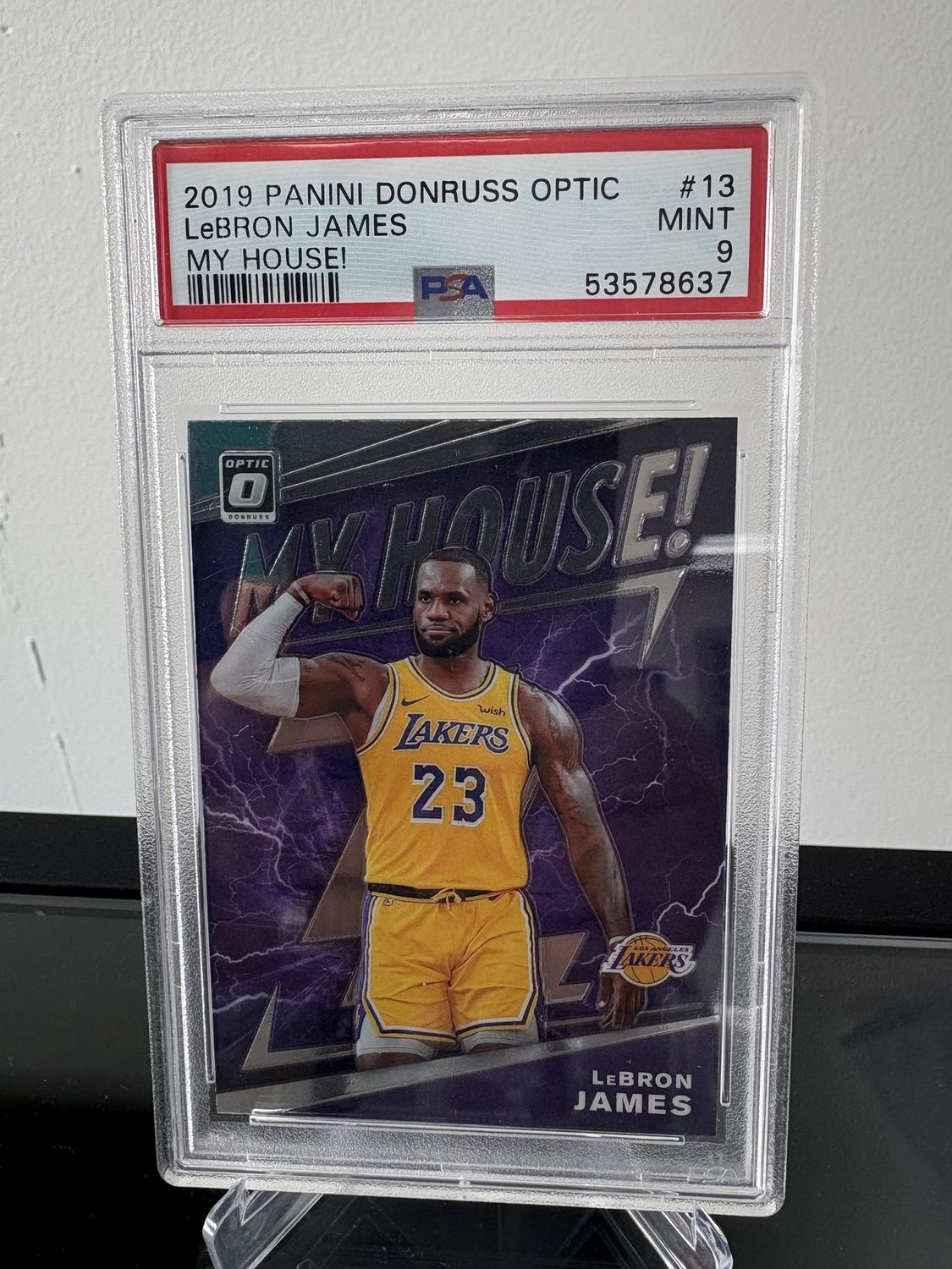 2019 Donruss Optic Lebron James MY HOUSE PSA 9