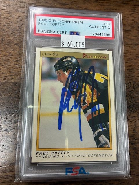 1990 O-Pee-Chee OPC Prem. Paul Coffey Auto PSA DNA Authentic