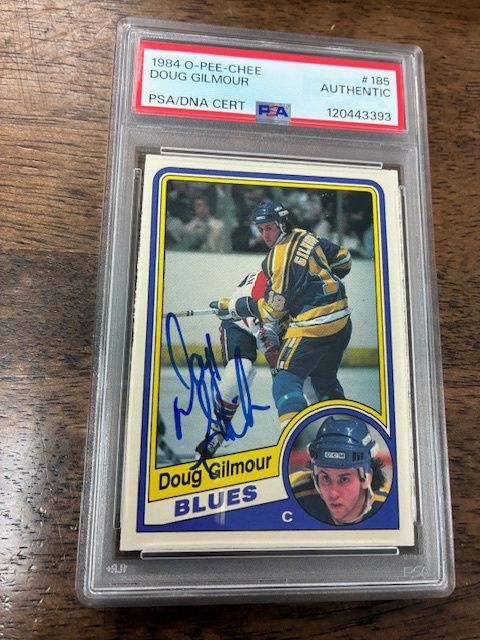 1984 O-Pee-Chee OPC Doug Gilmour Rookie Auto PSA/DNA Authentic