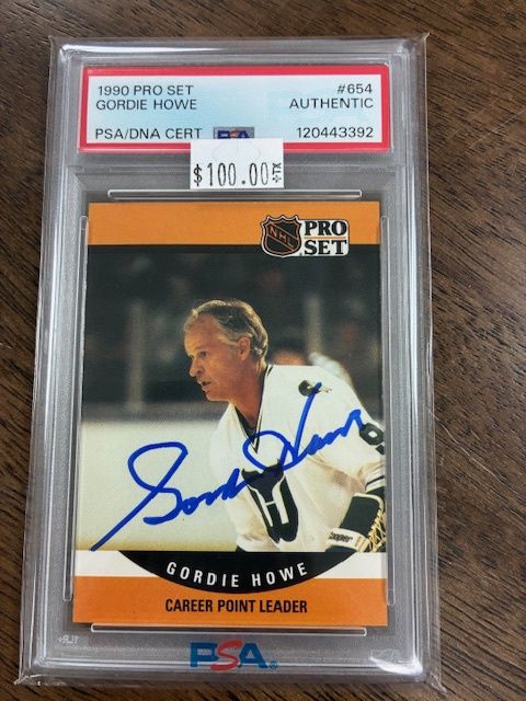 1990 Pro Set Gordie Howe Auto PSA / DNA Authentic