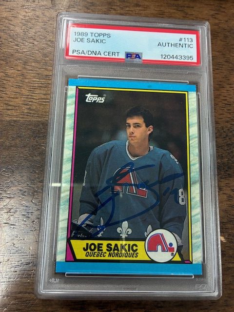 1989 Topps Joe Sakic Rookie Auto PSA DNA Authentic