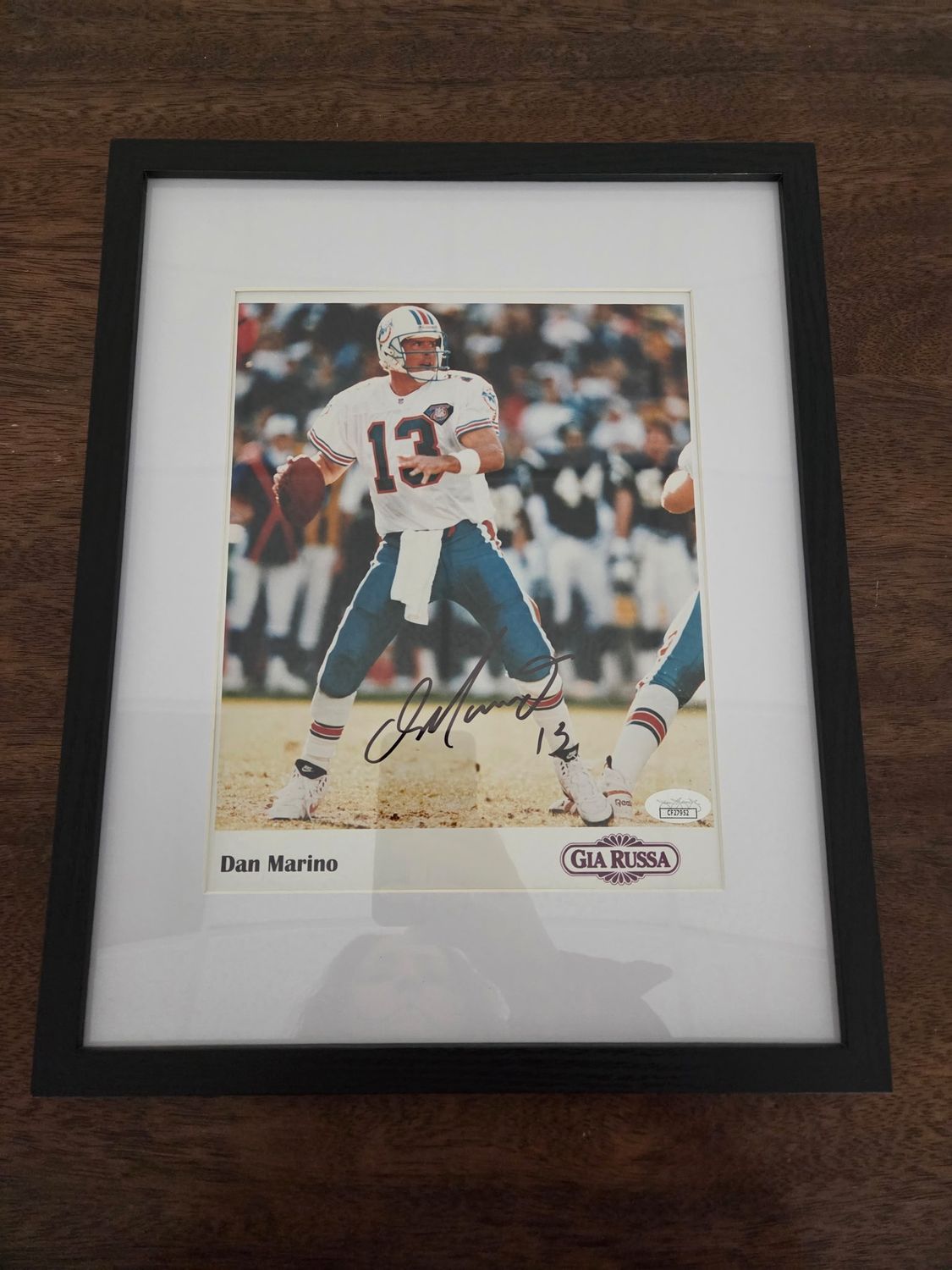 Dan Marino Autographed 8 x 10 framed w/COA