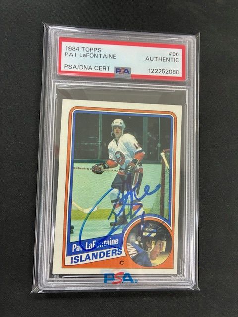 1984 Topps Pat LaFontaine Auto PSA/DNA