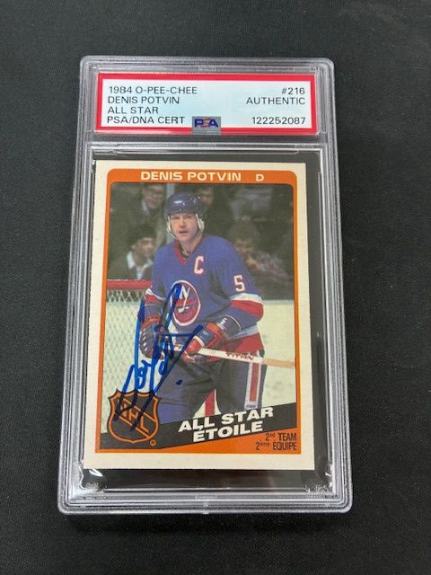1984 O-Pee-Chee Denis Potvin Auto PSA / DNA Islanders