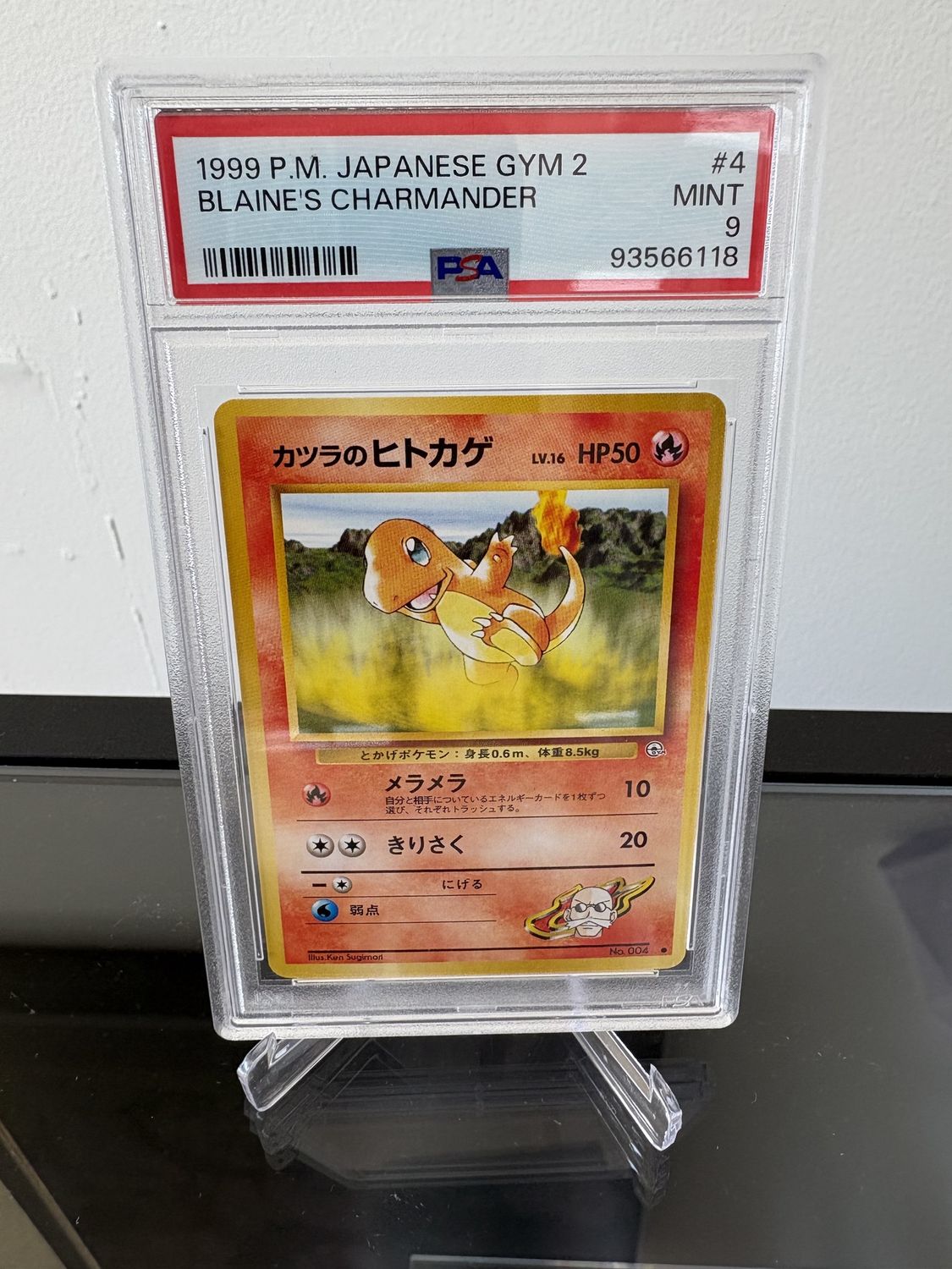 1999 Japanese Gym Blaines Charmander PSA 9