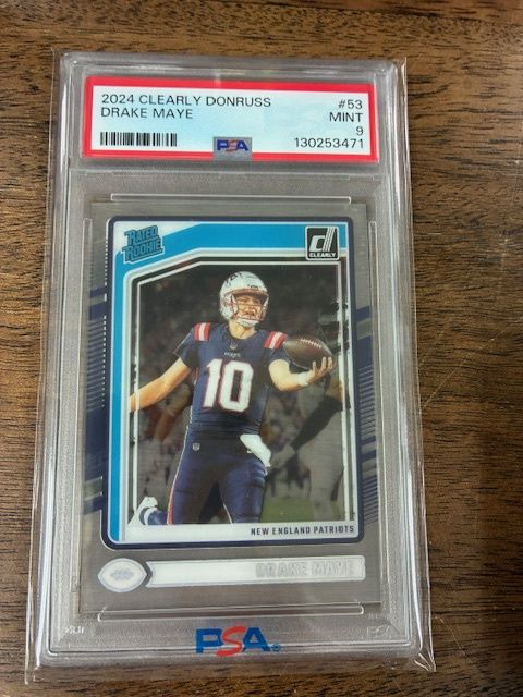 2024 Clearly Donruss Drake Maye PSA 9