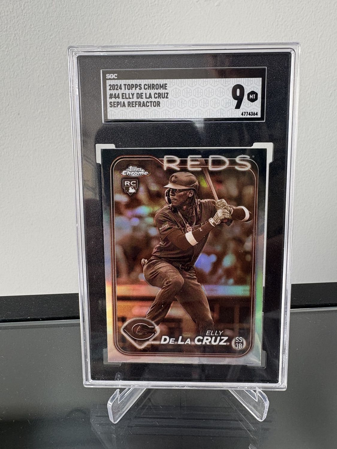 2024 Topps Chrome Elly De La Cruz Sepia Refractor SGC 9