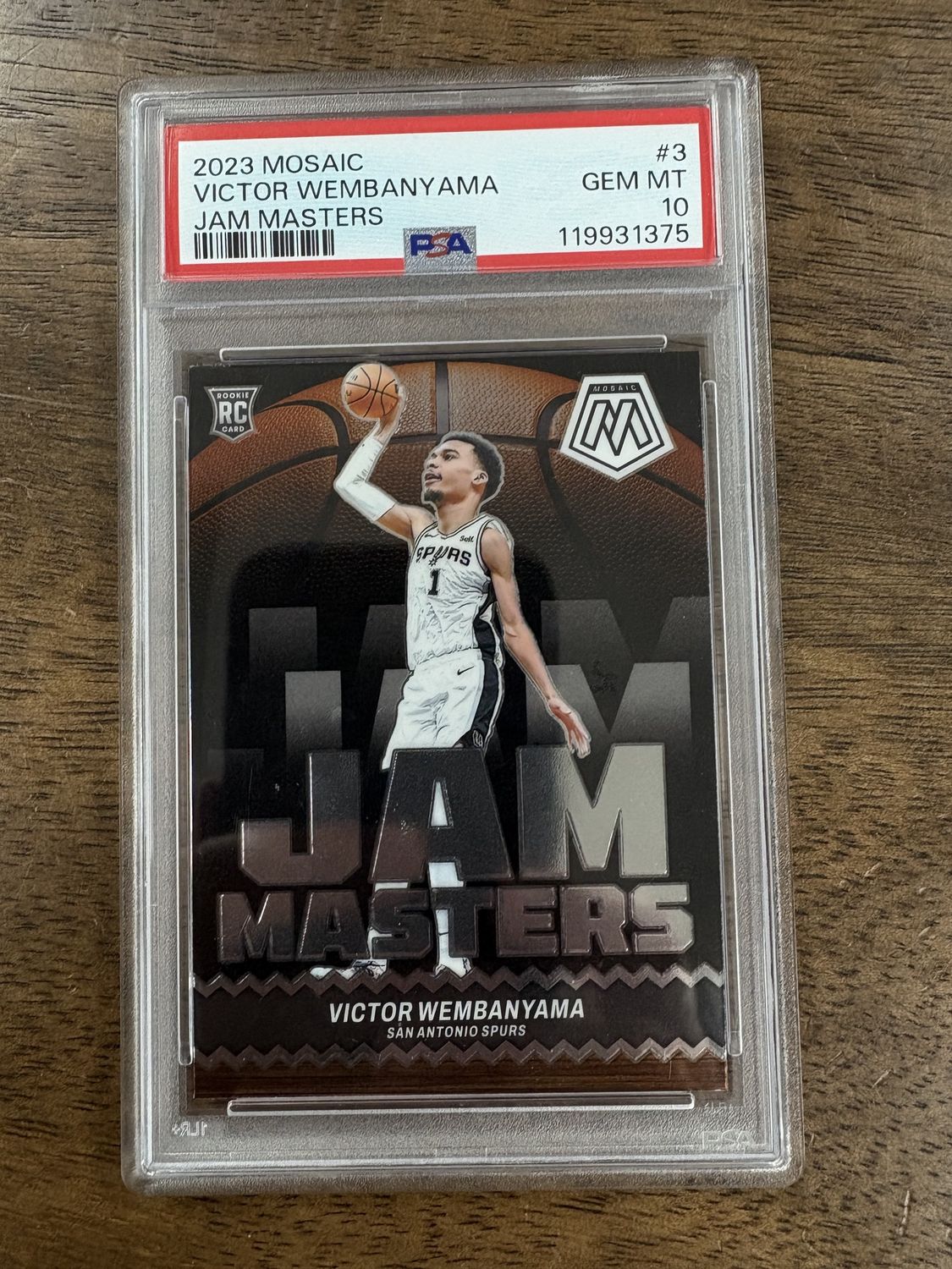 2023 Mosaic Victor Wembanyama RC Jam Masters PSA 10
