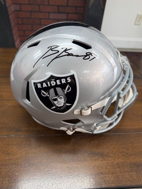 Brock Bowers Autographed Raiders Full Size Helmet Beckett